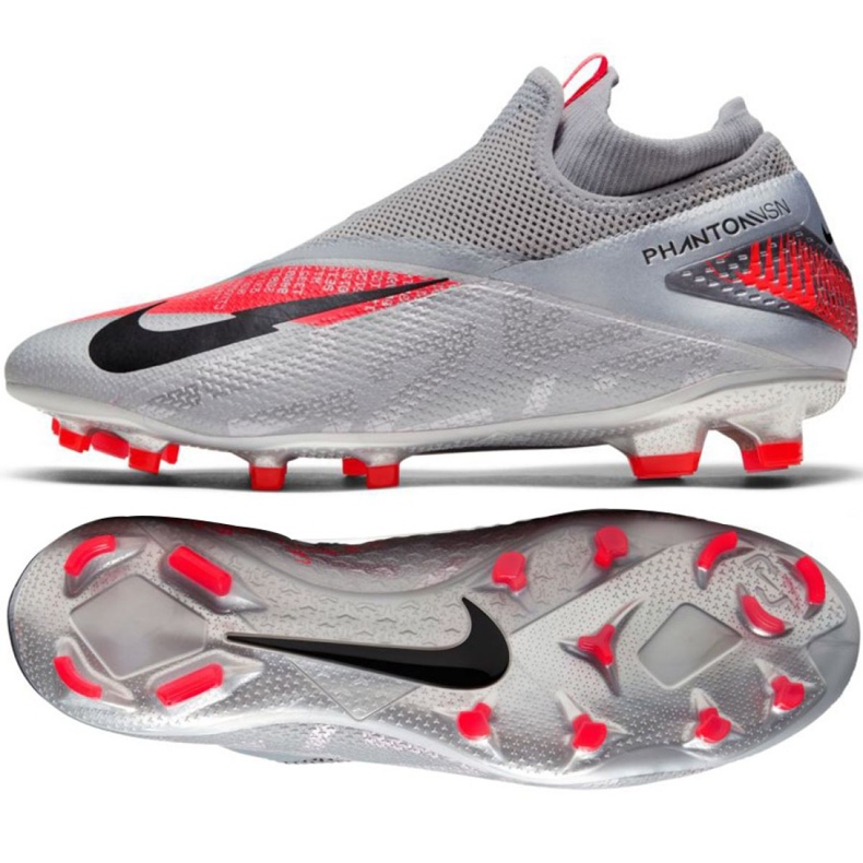 Nike Phantom Vsn 2 Pro Df Fg M CD4162-906 Fußballschuhe grau mehrfarbig