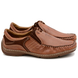 KOMODO Klassische Herren Leder Loafer Braun Pedro