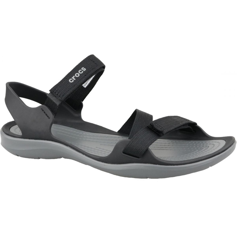 Crocs Swiftwater Webbing Sandale W 204804-001 schwarz grau