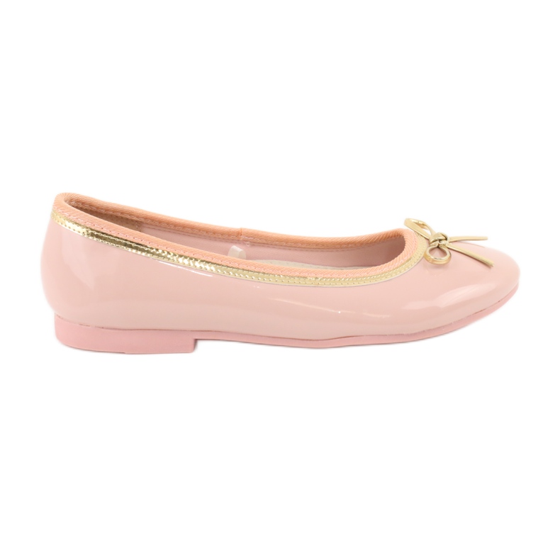 American Club Lackierte Ballerinas amerikanisch 14297 rosa gelb