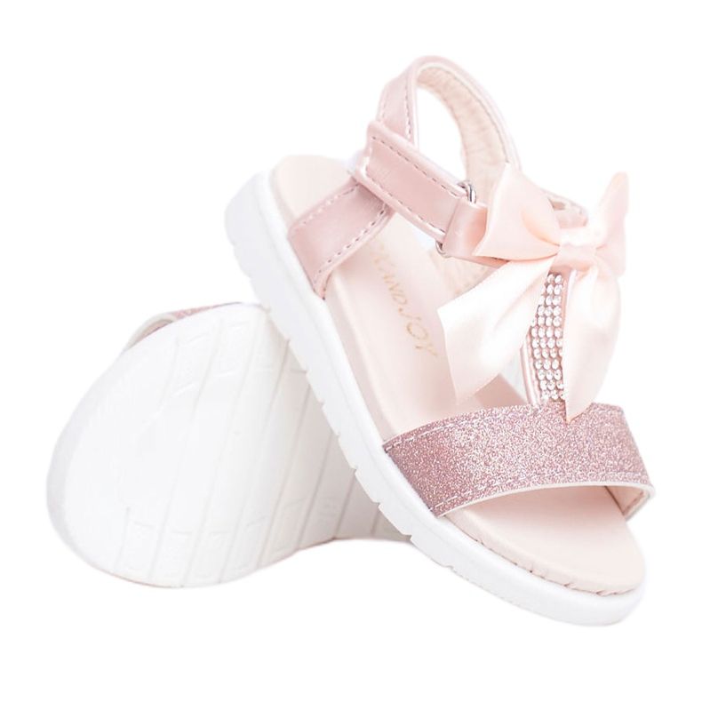 FRROCK Kindersandalen mit Klettverschluss für Mädchen Champagne Bella mehrfarbig rosa
