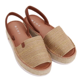 Goldene Espadrilles-Sandalen WH935 Gold