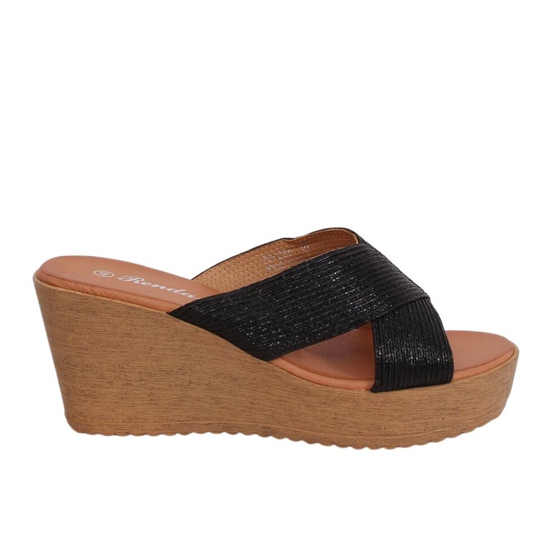 Schwarz Schwarze Hausschuhe 10-235 Schwarz