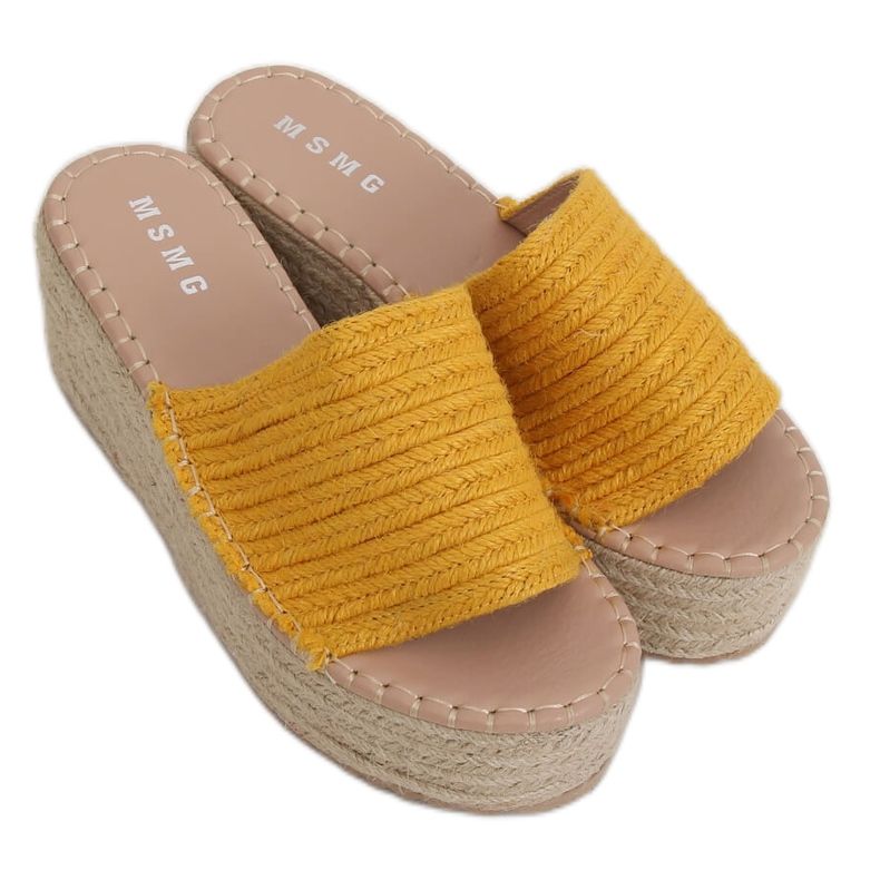 Keilpantoffeln Honig Espadrilles LL909 Gelb