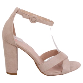 Sandalen auf der Post beige TU133P Beige