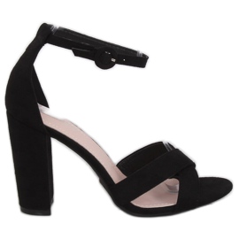 Schwarze Sandalen am Pfosten TU133P Schwarz