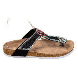 Bona Flip-Flops auf der Plattform schwarz