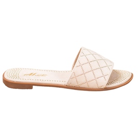 SHELOVET Elegante Hausschuhe aus Wildleder braun