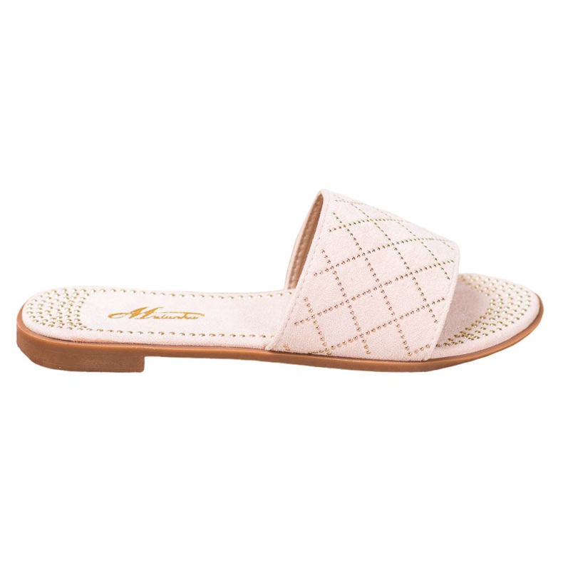 SHELOVET Elegante Hausschuhe aus Wildleder rosa