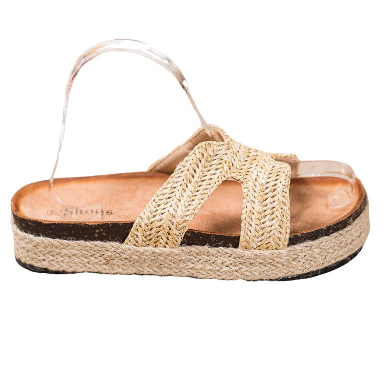 SHELOVET Bequeme lässige Hausschuhe braun