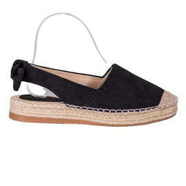 Nio Nio Espadrilles mit entdecktem Absatz schwarz