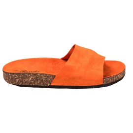 Renda Orangefarbene Hausschuhe