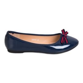 SHELOVET Ballerina mit Schleife marineblau blau