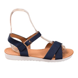 SHELOVET Bequeme Textilsandalen blau