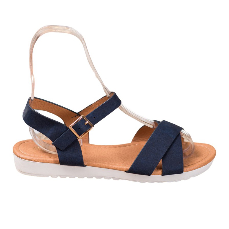 SHELOVET Bequeme Textilsandalen blau