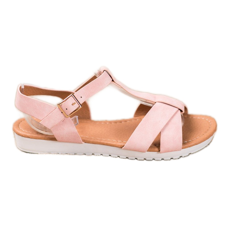 SHELOVET Rosa Textilsandalen