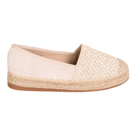 SHELOVET Geflochtene Espadrilles braun