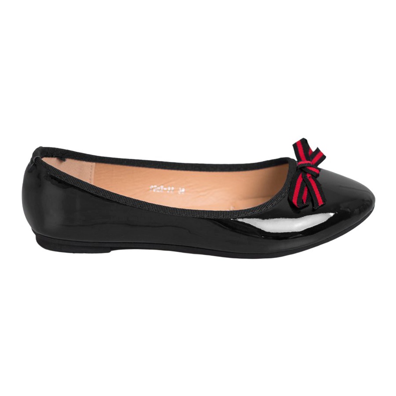 SHELOVET Ballerina mit Schleife schwarz rot