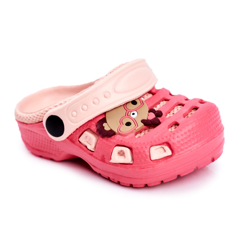 Giolan Kinderhausschuhe Schaumstoff Crocs Red Sweet Teddy rot mehrfarbig