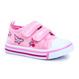 Le Scarpe Kinder Sneakers Pink Junalo Klettverschluss rosa