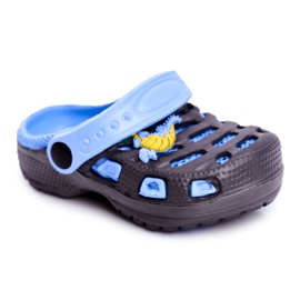 Giolan Kinder-Schaumhausschuhe Kroks Kleiner Drache marineblau blau