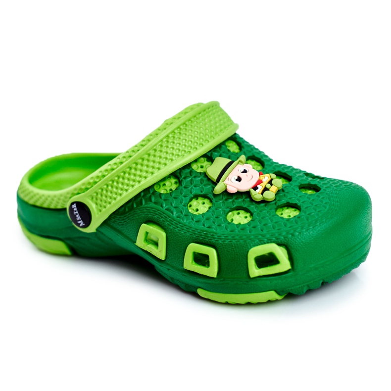 Giolan Kinderhausschuhe Schaumstoff Crocs Green Cowboy grün