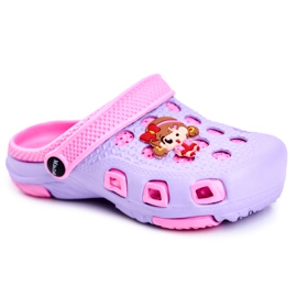 Giolan Kinderhausschuhe Foam Crocs Violet Girl violett rosa