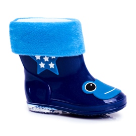 Marineblaue Gummigaloschen Frosch für Kinder