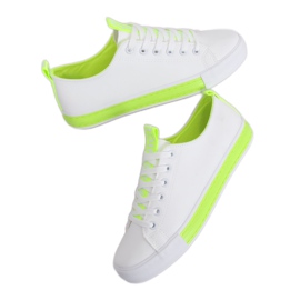 Weiße Damen Sneaker LA70P Grün