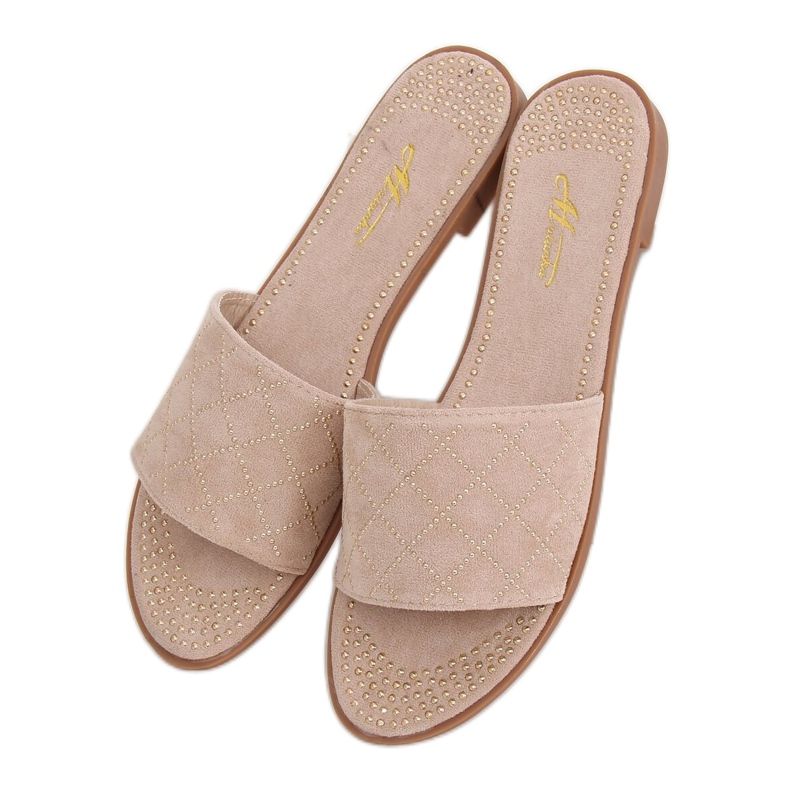 Damen Hausschuhe beige Q-85 Apricot