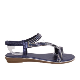 KM-33 Blaue asymmetrische marineblaue Sandalen