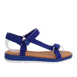 Marineblaue Damensandalen WS9027 DK.BLUE navy blau