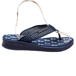 Bona Bequeme marineblaue Flip-Flops navy blau