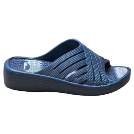 Bona Bequeme leichte Hausschuhe navy blau blau