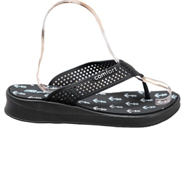 Bona Schwarze Comfort Flip-Flops