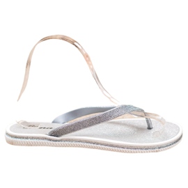 Bona Flip-Flops mit Glitzer grau