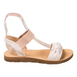 SHELOVET Slip-on-Sandalen braun