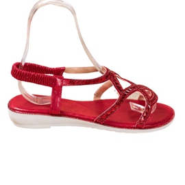 Marquiz Rote Sandalen mit Kristallen