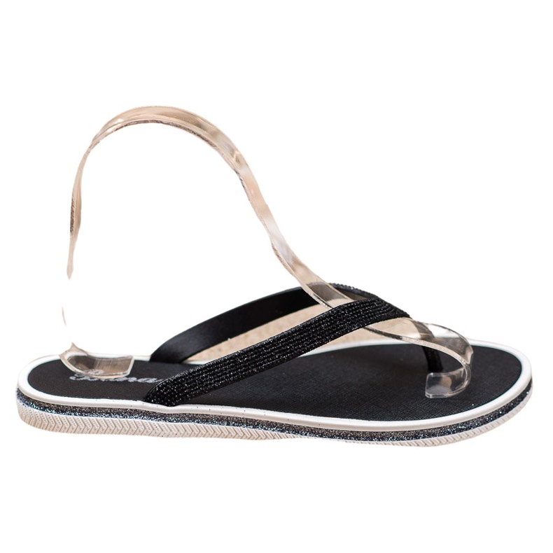 Bona Flip-Flops mit Glitzer schwarz