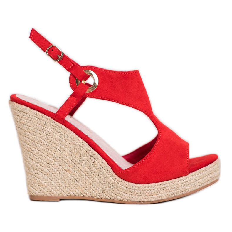 Goodin Geschlossene Espadrilles-Sandalen rot