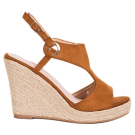 Goodin Geschlossene Espadrilles-Sandalen braun