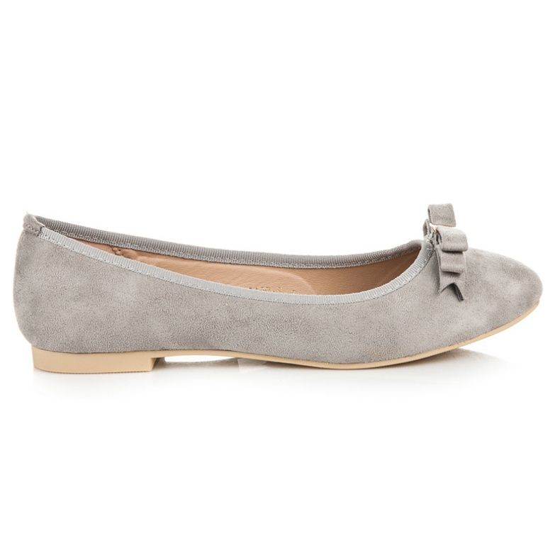 Vices Ballerinas aus Wildleder grau