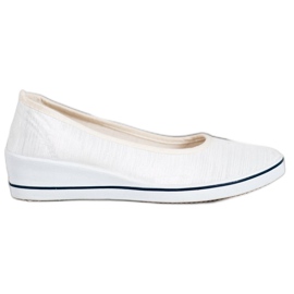 Comer Weiße Ballerina auf Keil grau