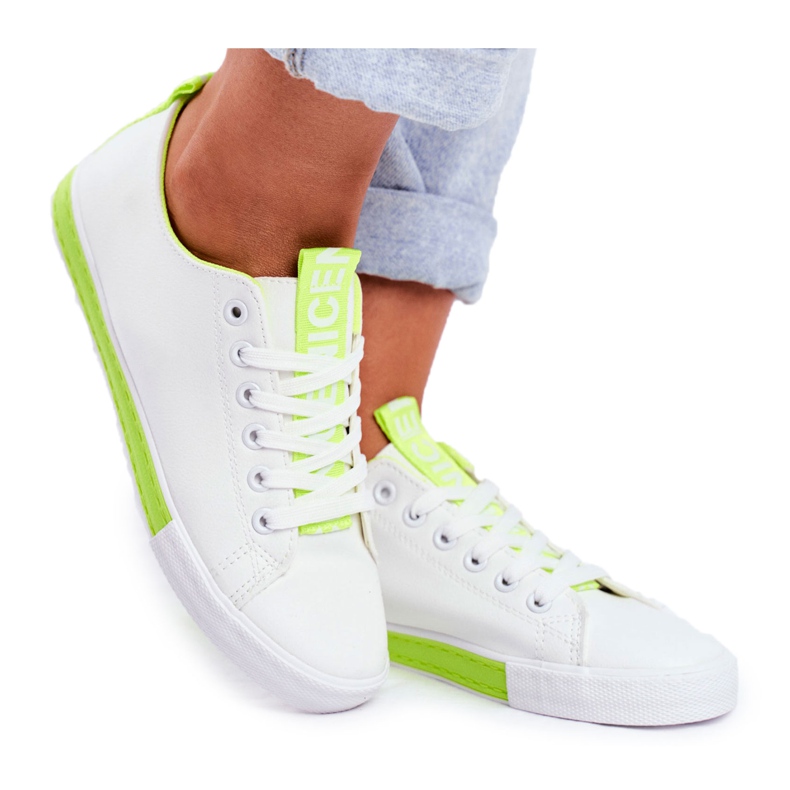 PS1 Klassische grüne Ville Sneakers für Damen weiß