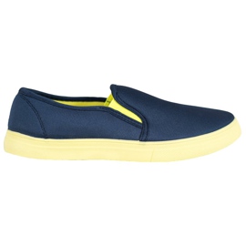 Bona Slipons mit Neon-Sohle navy blau