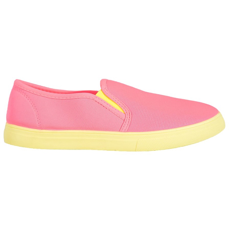 Bona Slipons mit Neon-Sohle rosa