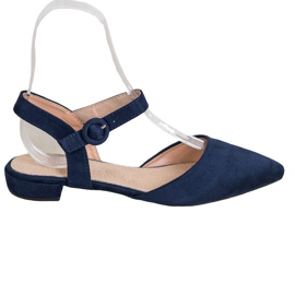 Goodin Marineblaue Pumps mit freiliegendem Absatz