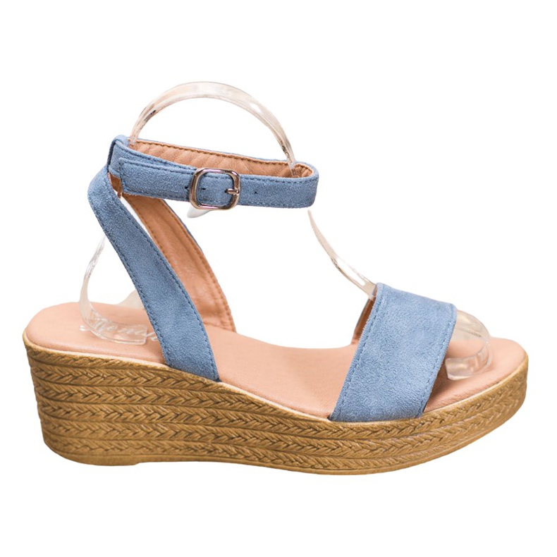 Renda Leichte Keilsandalen blau