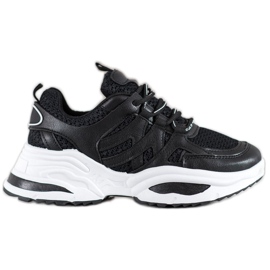 SHELOVET Bequeme schwarze Turnschuhe