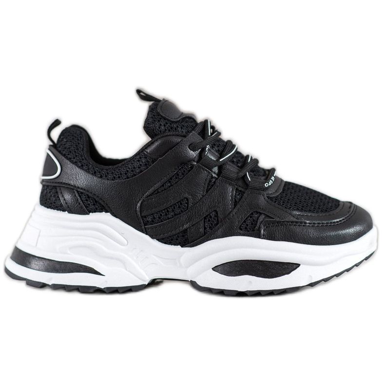 SHELOVET Bequeme schwarze Turnschuhe